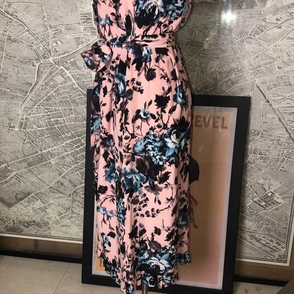 ERDEM SEBLA Floral Pink and Blue Sleeveless Dress Size 6 - Picture 11 of 16